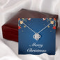 Merry Christmas v01 - Love Knot Necklace With Mahogany Style Luxury Box