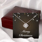 Merry Christmas v06 - Love Knot Necklace With Mahogany Style Luxury Box
