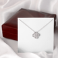 Love Knot Necklace With Mahogany Style Luxury Box