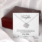 040 - To Daughter From Mom - Love Knot Necklace With Mahogany Style Luxury Box