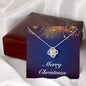 Merry Christmas v07 - Love Knot Necklace With Mahogany Style Luxury Box