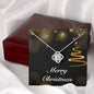 Merry Christmas v03 - Love Knot Necklace With Mahogany Style Luxury Box