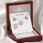 To My Lovely Wife (Valentine's) - Love Knot Necklace With Mahogany Style Luxury Box