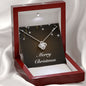 Merry Christmas v06 - Love Knot Necklace With Mahogany Style Luxury Box
