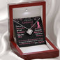 307 - To Girlfriend From Boyfriend - Love Knot Necklace With Mahogany Style Luxury Box