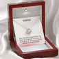 342 - Friendship - Love Knot Necklace With Mahogany Style Luxury Box