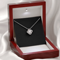 Love Knot Necklace With Mahogany Style Luxury Box v2