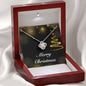Merry Christmas v03 - Love Knot Necklace With Mahogany Style Luxury Box