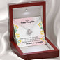 315 - To Daughter - Love Knot Necklace With Mahogany Style Luxury Box