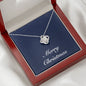 Merry Christmas v08 - Love Knot Necklace With Mahogany Style Luxury Box