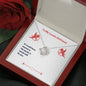 To My Lovely Girlfriend (Valentine's) - Love Knot Necklace With Mahogany Style Luxury Box