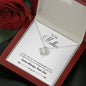 050 - To Mother From Son - Love Knot Necklace With Mahogany Style Luxury Box
