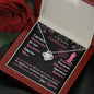 307 - To Girlfriend From Boyfriend - Love Knot Necklace With Mahogany Style Luxury Box