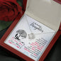 311 - To Daughter From Mom - Love Knot Necklace With Mahogany Style Luxury Box