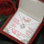 317 - To Daughter From Dad - Love Knot Necklace With Mahogany Style Luxury Box