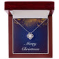 Merry Christmas v07 - Love Knot Necklace With Mahogany Style Luxury Box