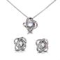 Happy Birthday Margaret v2 - Love Knot Necklace And Earrings Set With Mahogany Style Luxury Box