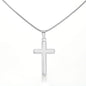 Personalized Stainless Steel Cross Necklace With Mahogany Style Luxury Box