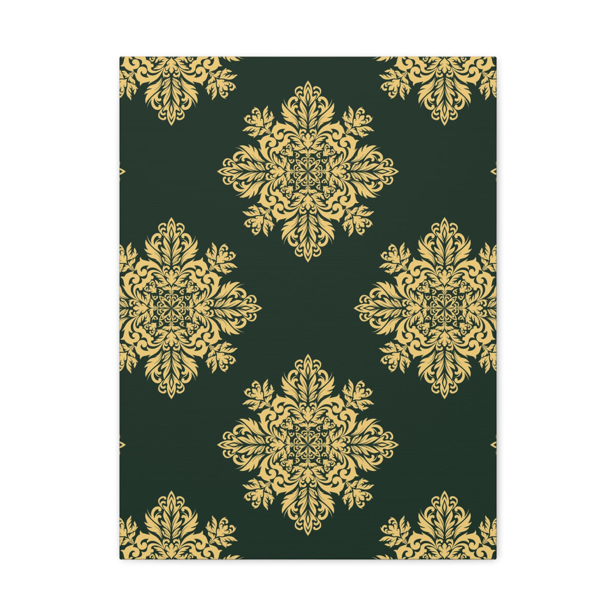 Damask Pattern 026 - 18 in x 24 in Matte Canvas, Stretched, 1.25 in