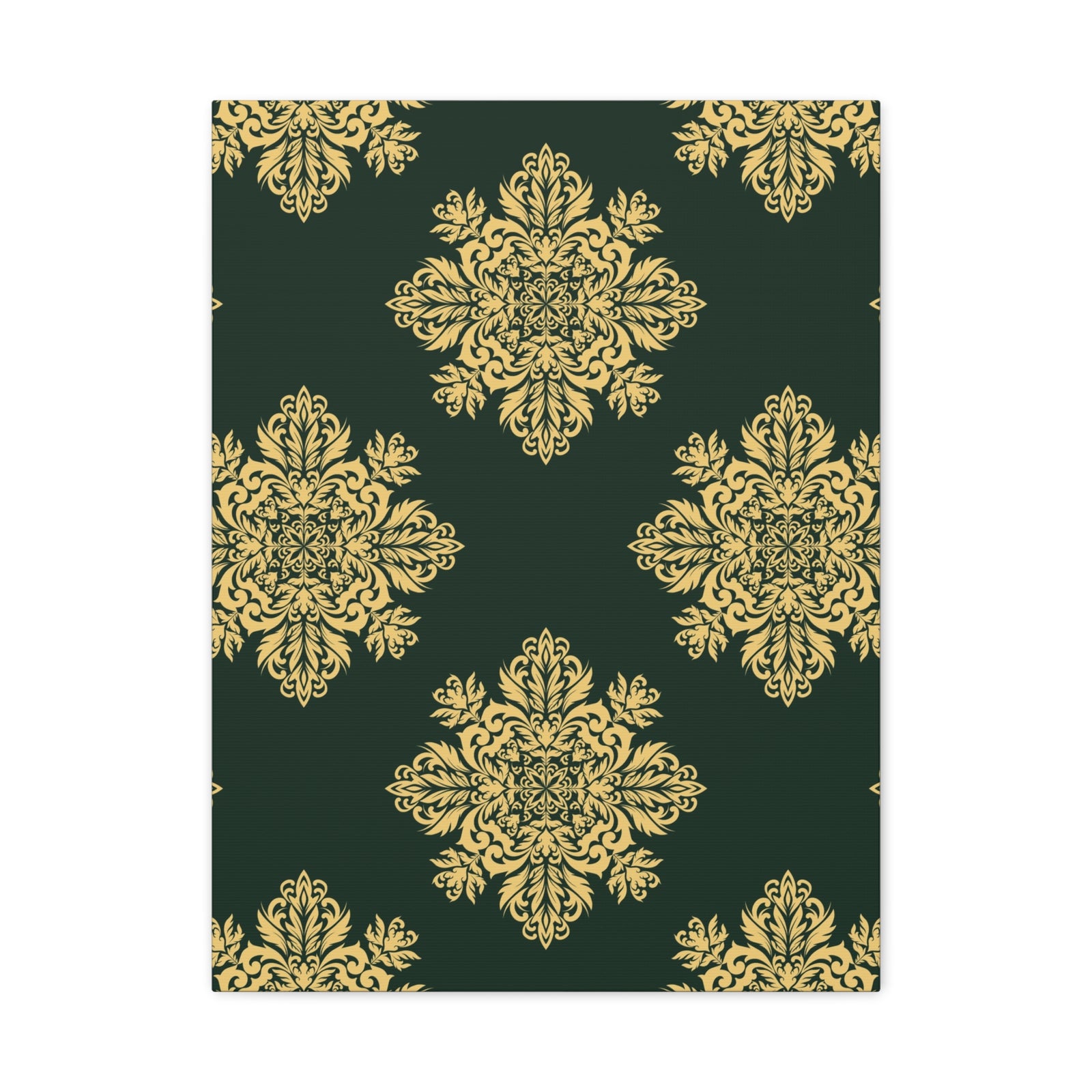 Damask Pattern 026 - 18 in x 24 in Matte Canvas, Stretched, 1.25 in