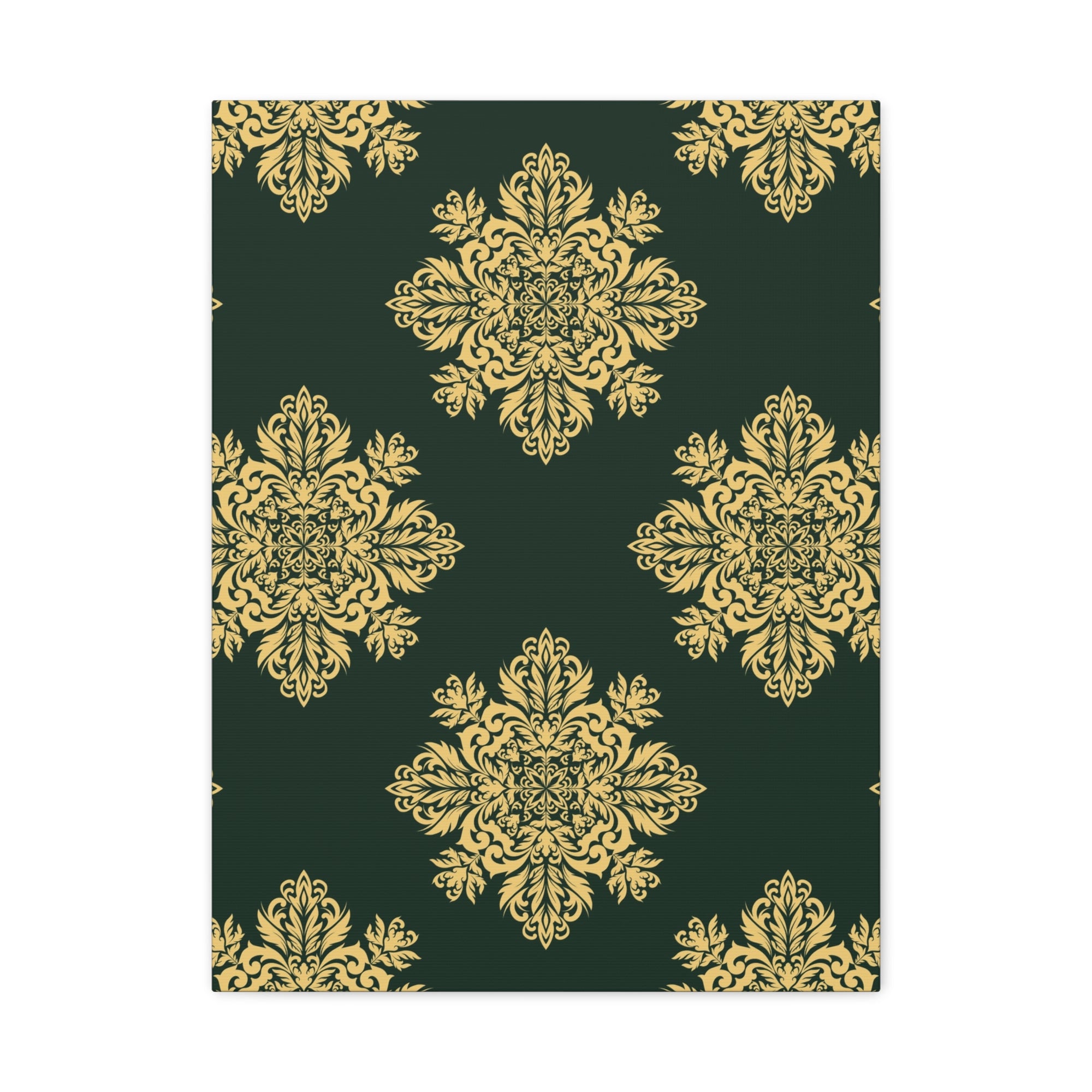 Damask Pattern 026 - 18 in x 24 in Matte Canvas, Stretched, 1.25 in