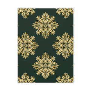 Damask Pattern 026 - 18 in x 24 in Matte Canvas, Stretched, 1.25 in