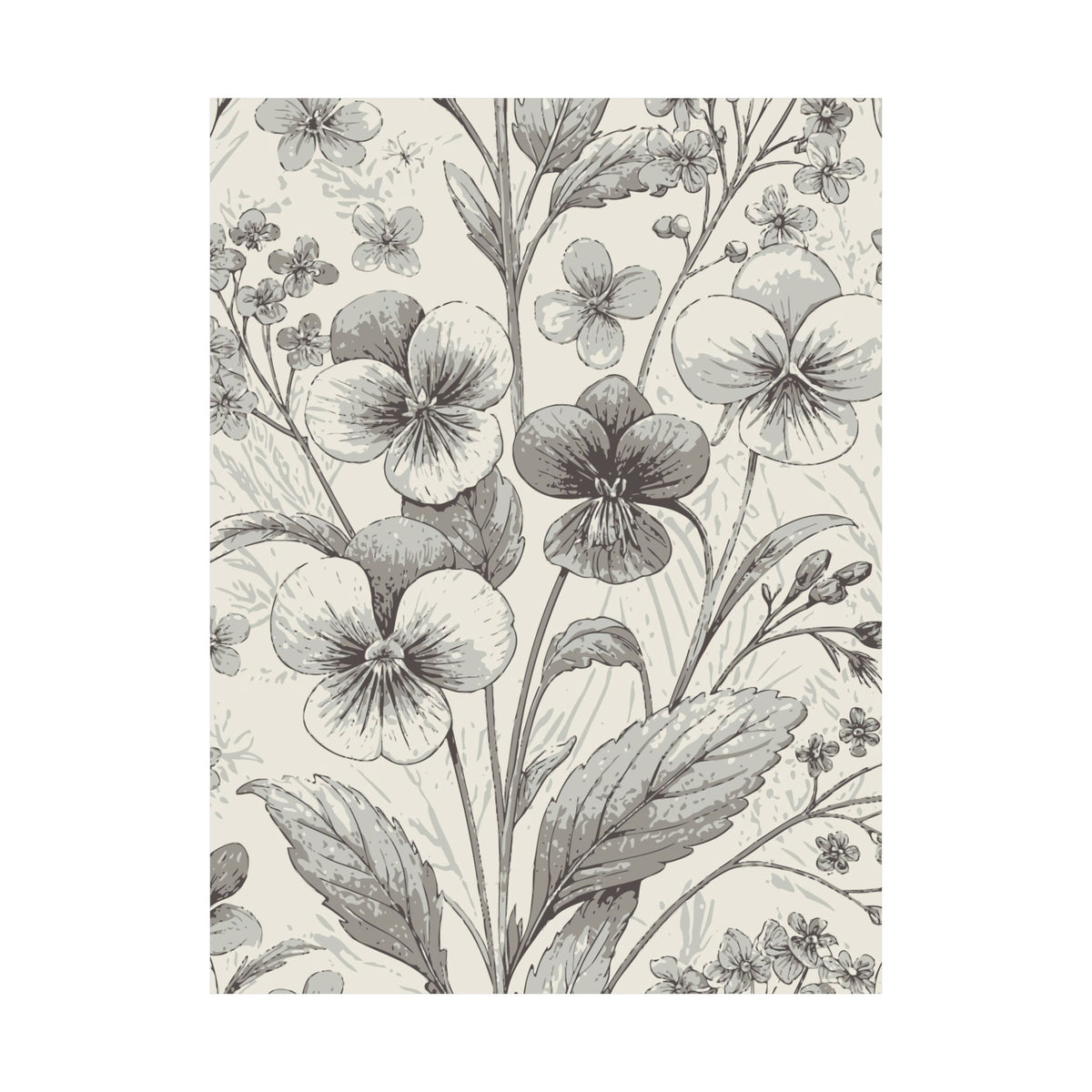 Wildflowers Pattern 159 - 18 in x 24 in Matte Poster