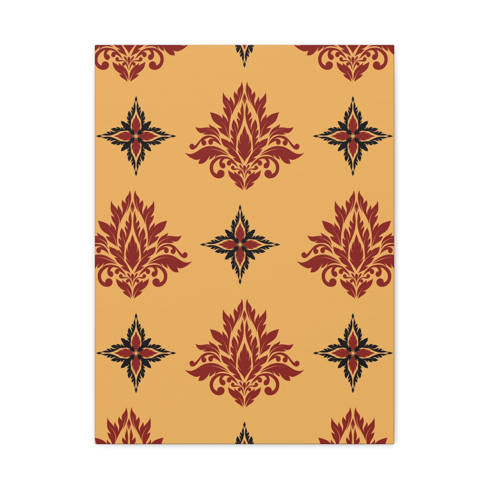 Damask Pattern 009 - 18 in x 24 in Matte Canvas, Stretched, 1.25 in