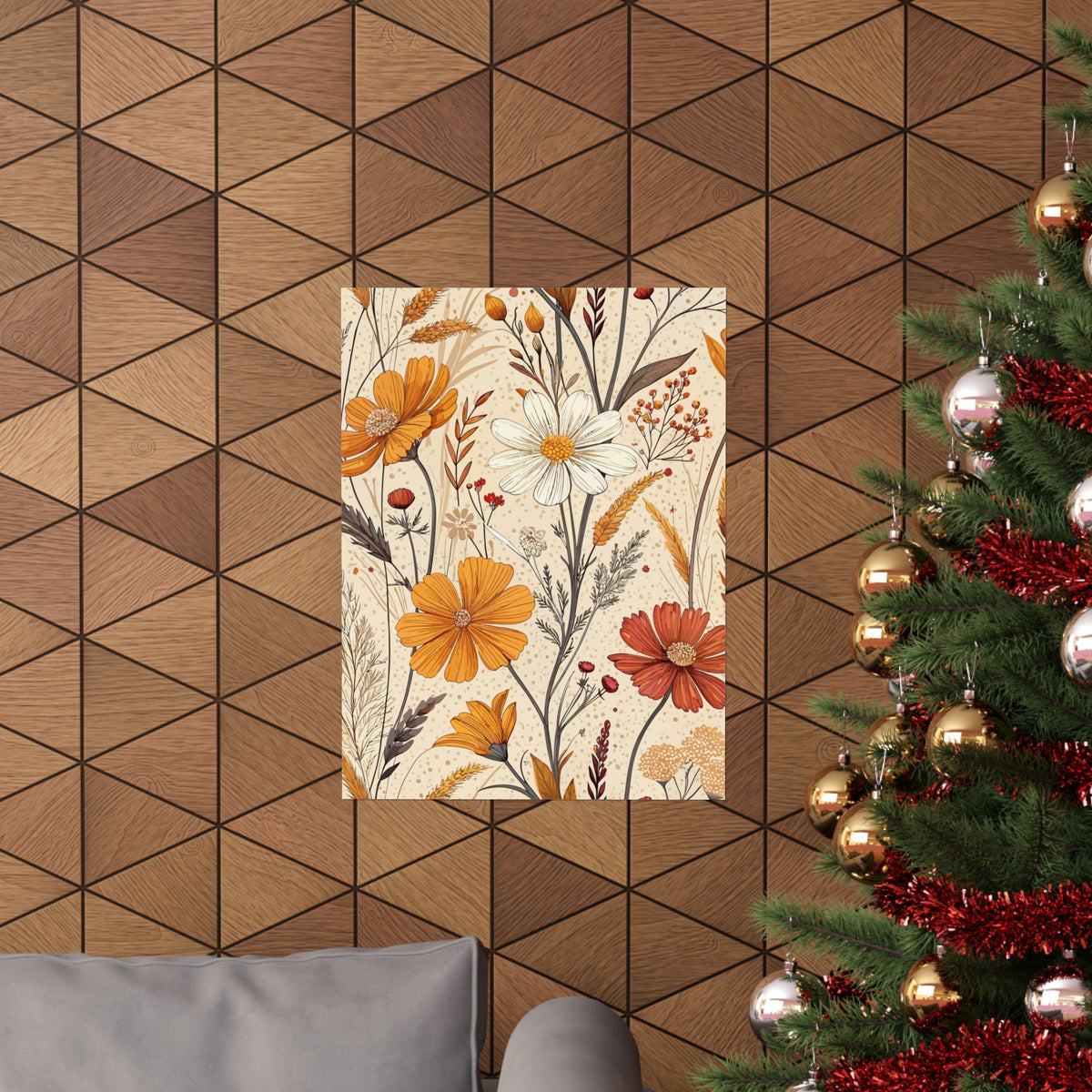 Wildflowers Pattern 021 - 18 in x 24 in Matte Poster