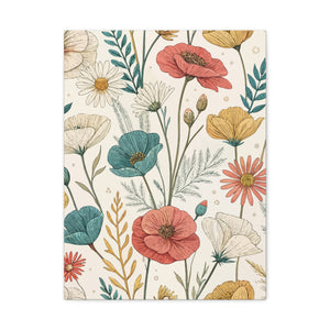 Wildflowers Pattern 066 - 18 in x 24 in Matte Canvas, Stretched, 1.25 in