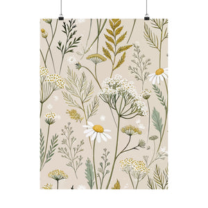 Wildflowers Pattern 057 - 18 in x 24 in Matte Poster