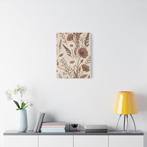 Wildflowers Pattern 127 - 18 in x 24 in Matte Canvas, Stretched, 1.25 in
