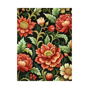 Folk Floral Pattern, Eastern European Inspired 01 - 18 in x 24 in Matte Poster