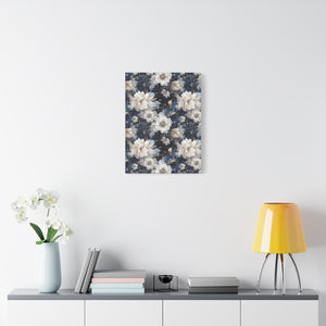 Nocturnal Bloom Pattern 002 - 18 in x 24 in Matte Canvas, Stretched, 1.25 in