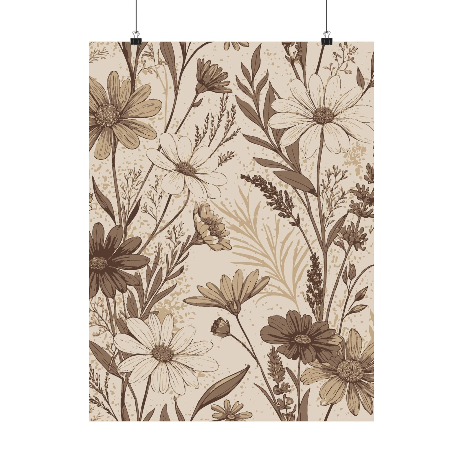 Wildflowers Pattern 076 - 18 in x 24 in Matte Poster