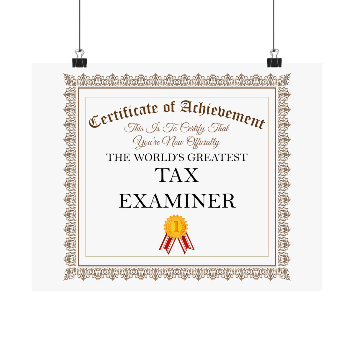 World's Greatest Tax Examiner - 14 in x 11 in Matte Poster