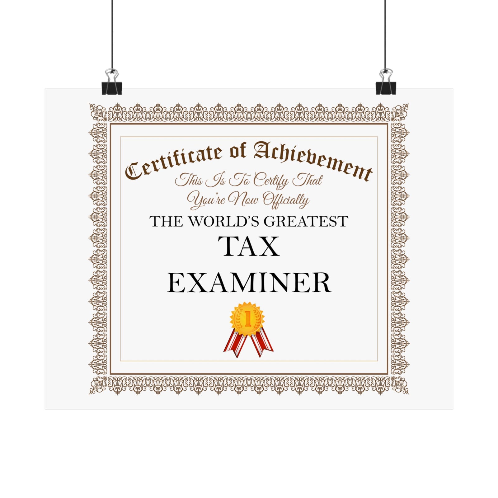 World's Greatest Tax Examiner - 14 in x 11 in Matte Poster