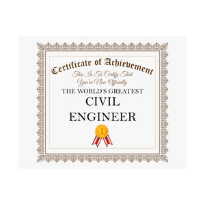 World's Greatest Civil Engineer - 14 in x 11 in Matte Poster
