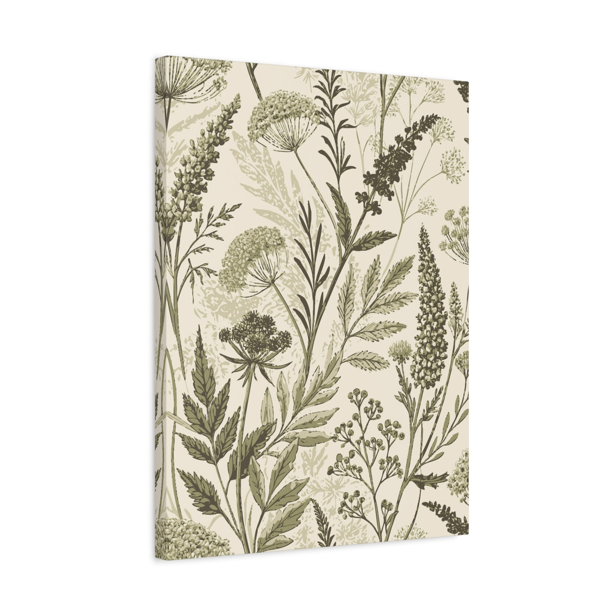 Wildflowers Pattern 114 - 18 in x 24 in Matte Canvas, Stretched, 1.25 in