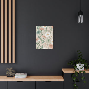 Wildflowers Pattern 143 - 18 in x 24 in Matte Canvas, Stretched, 1.25 in