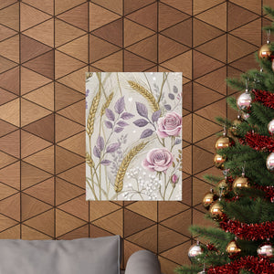 Wildflowers Pattern 049 - 18 in x 24 in Matte Poster