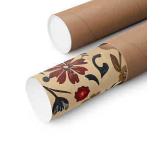 Folk Floral Pattern, Moroccan Inspired 09 - 18 in x 24 in Matte Poster