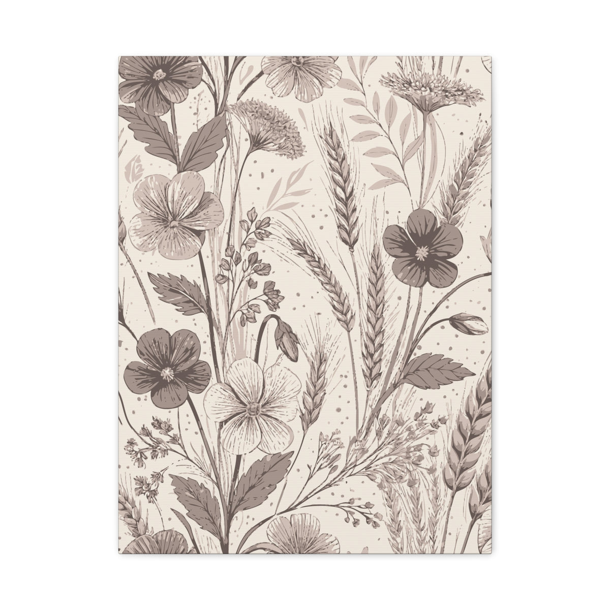 Wildflowers Pattern 122 - 18 in x 24 in Matte Canvas, Stretched, 1.25 in