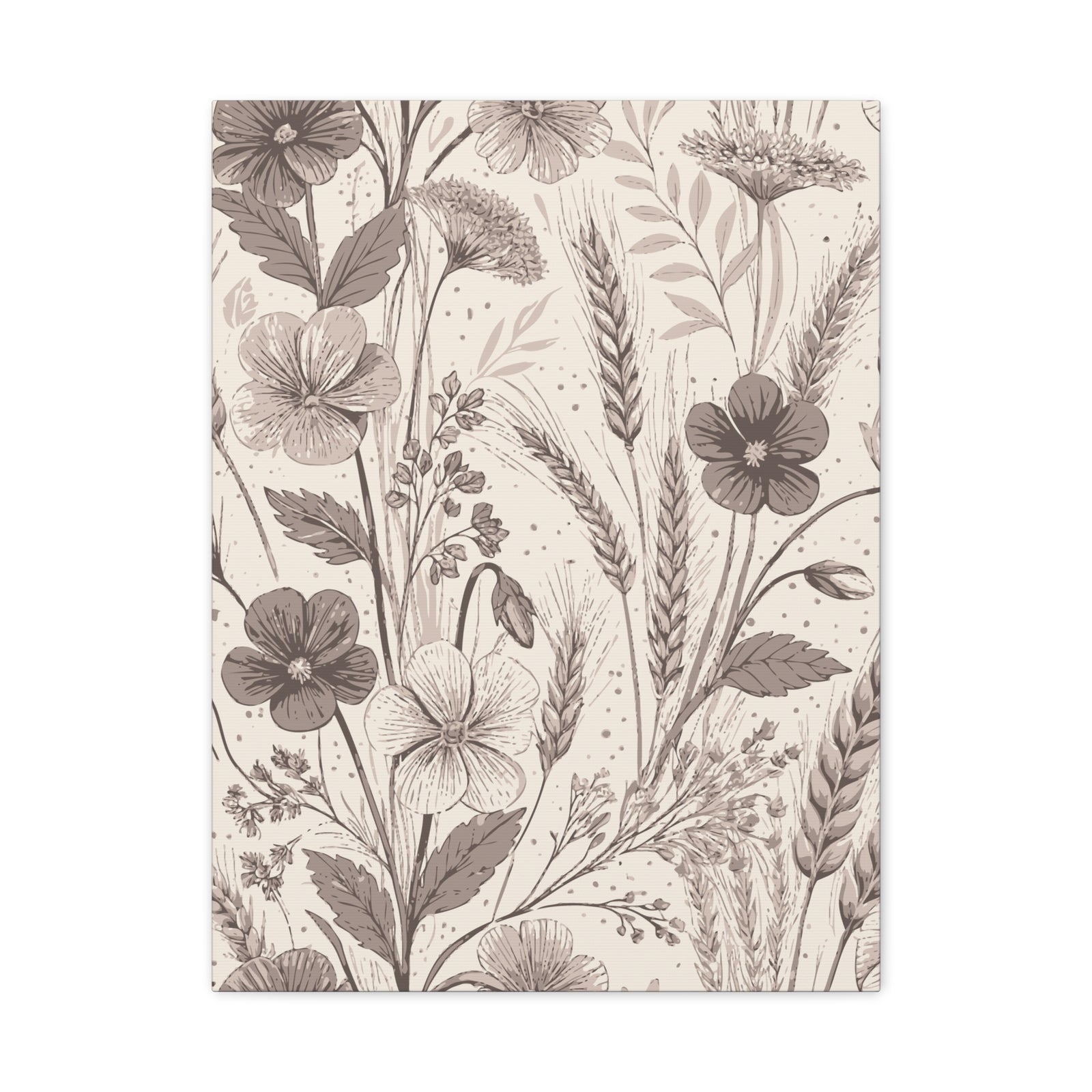 Wildflowers Pattern 122 - 18 in x 24 in Matte Canvas, Stretched, 1.25 in