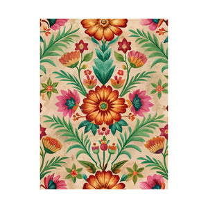 Folk Floral Pattern, Peruvian Inspired 01 - 18 in x 24 in Matte Poster