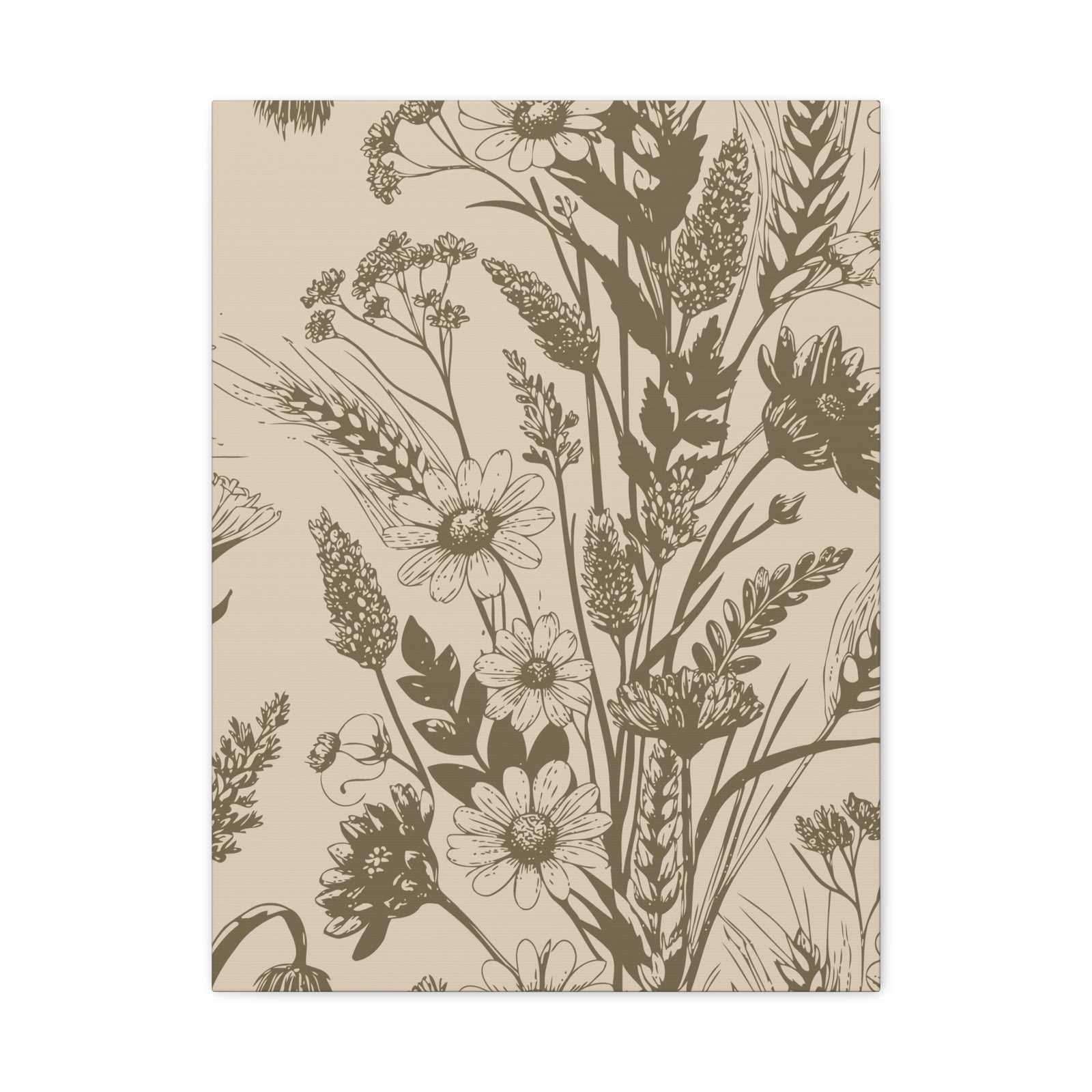 Wildflowers Pattern 133 - 18 in x 24 in Matte Canvas, Stretched, 1.25 in