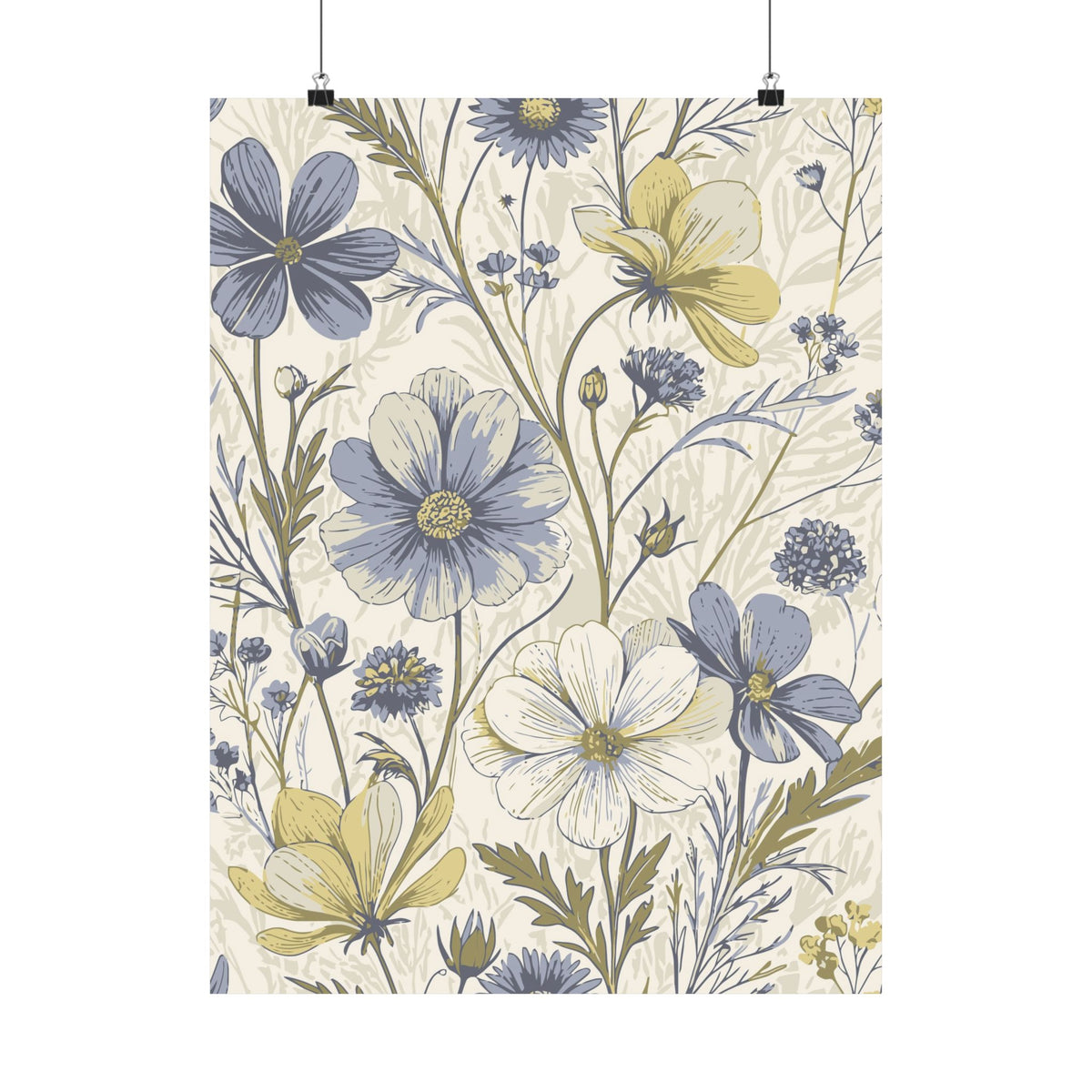 Wildflowers Pattern 098 - 18 in x 24 in Matte Poster