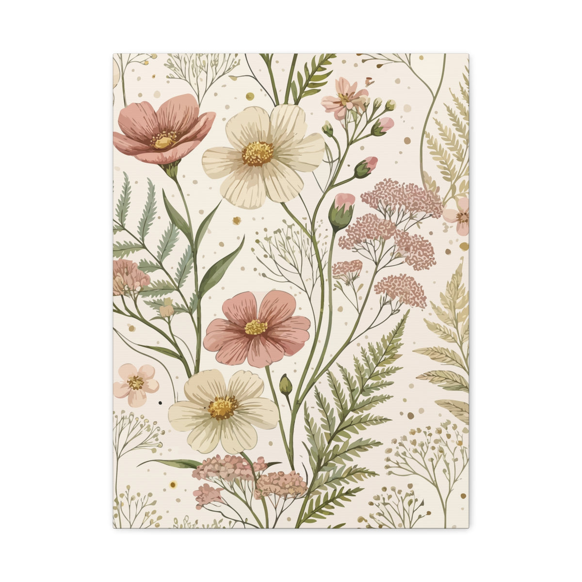 Wildflowers Pattern 054 - 18 in x 24 in Matte Canvas, Stretched, 1.25 in