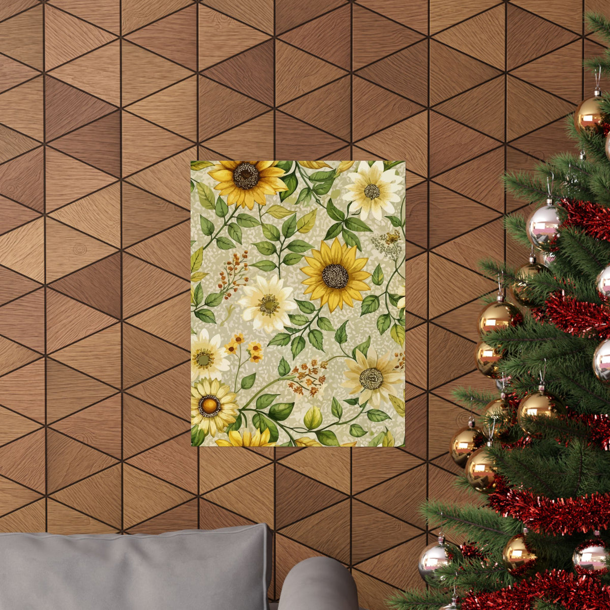 Folk Floral Pattern, Appalachian Inspired 02 - 18 in x 24 in Matte Poster