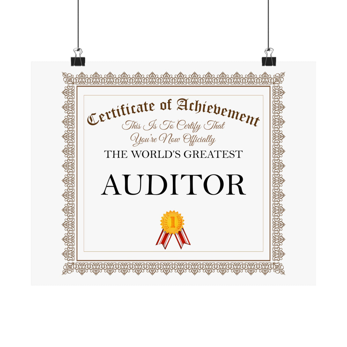 World's Greatest Auditor - 14 in x 11 in Matte Poster